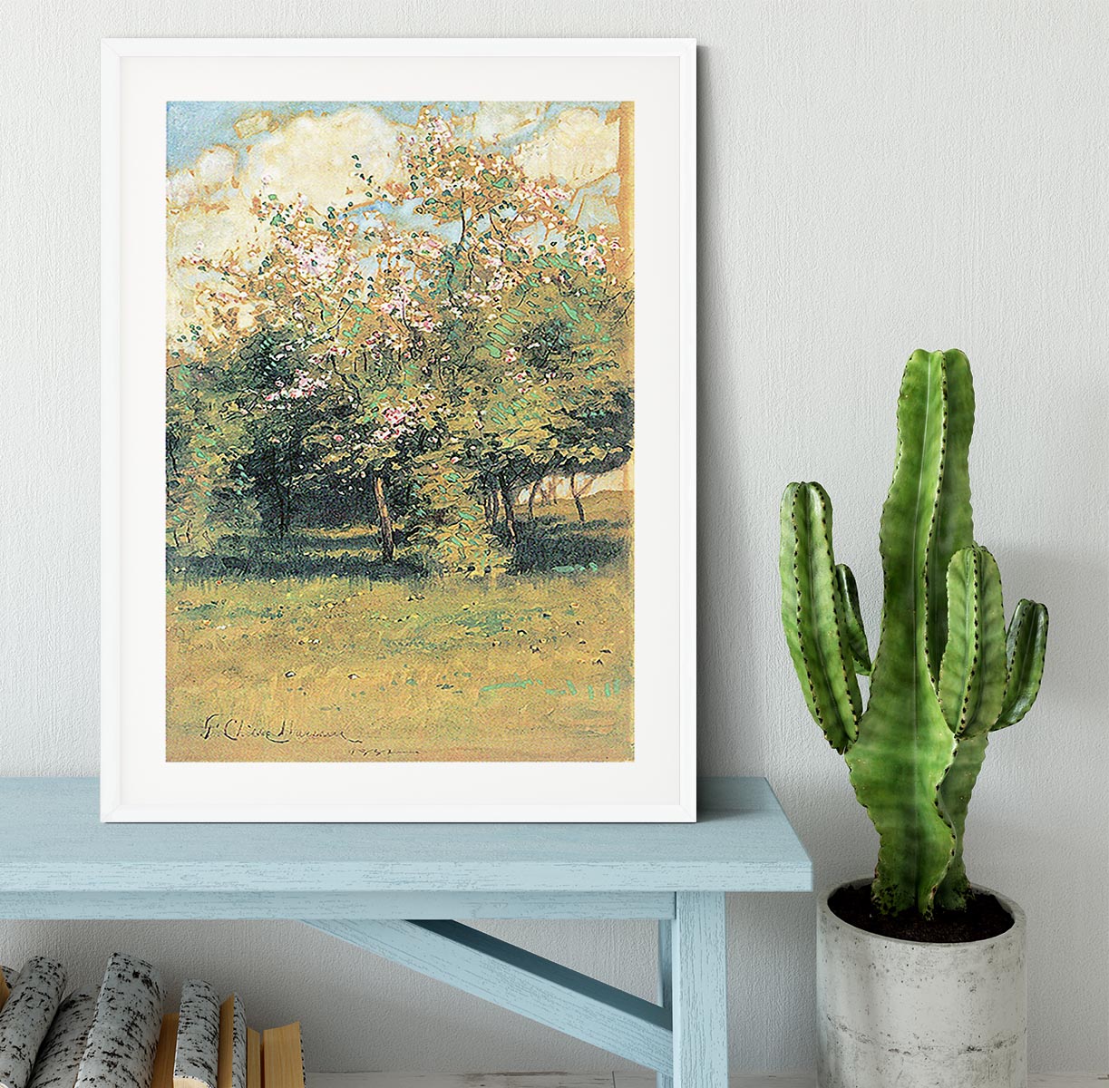 Blooming Trees by Hassam Framed Print - Canvas Art Rocks - 5