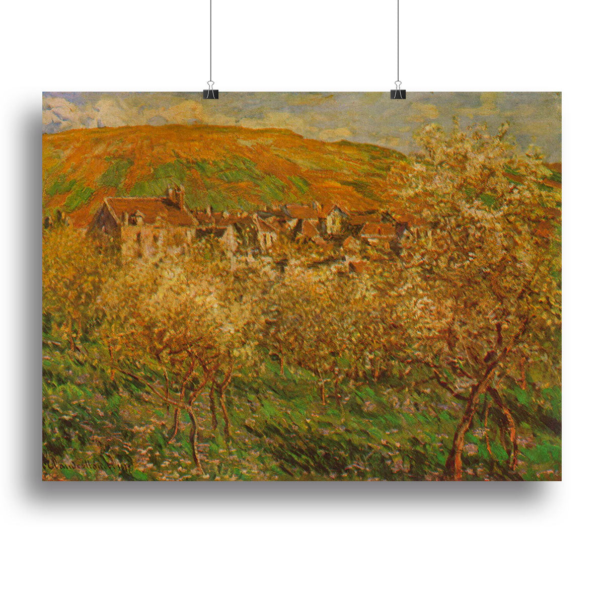 Blooming apple trees by Monet Canvas Print or Poster - Canvas Art Rocks - 2
