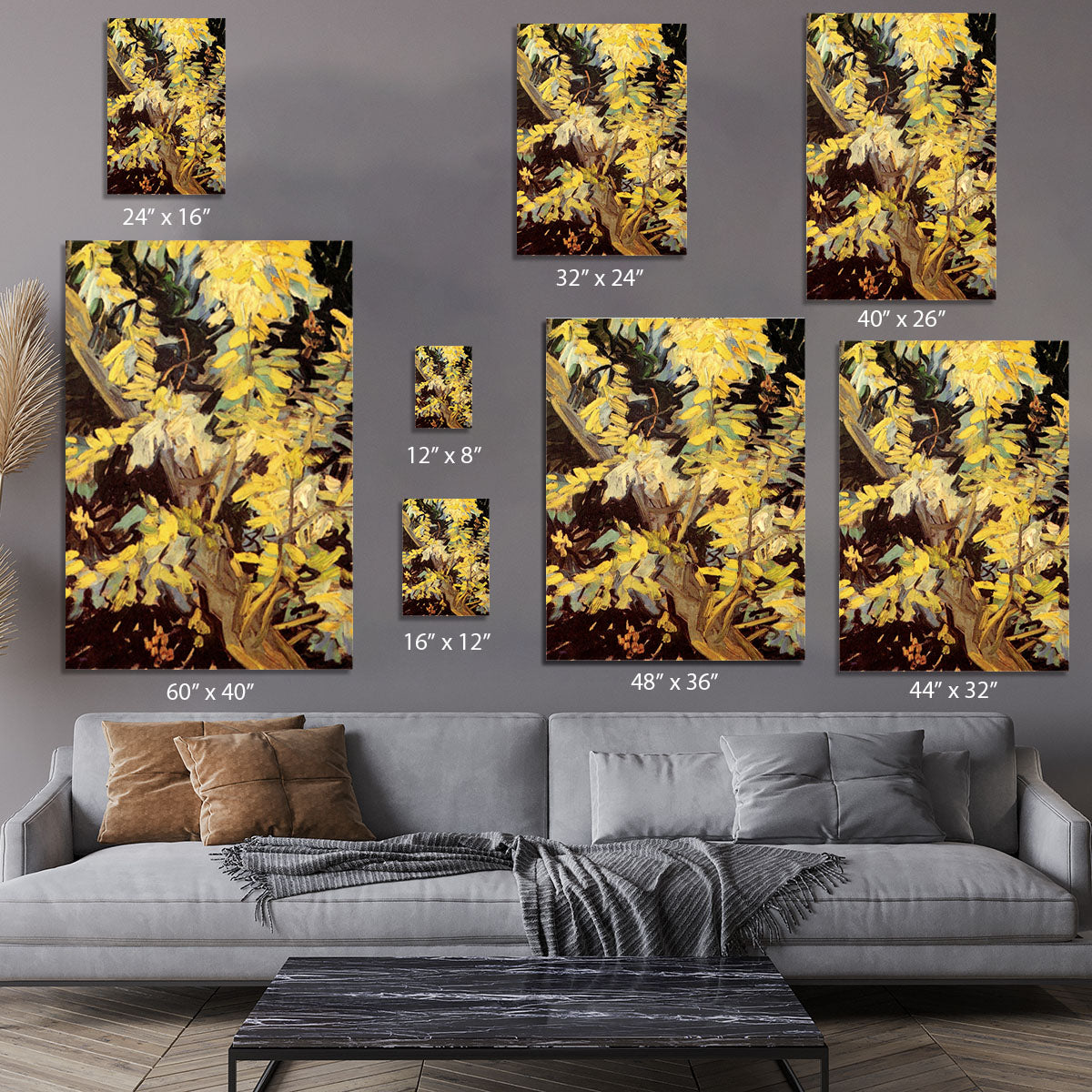 Blossoming Acacia Branches by Van Gogh Canvas Print or Poster - Canvas Art Rocks - 7
