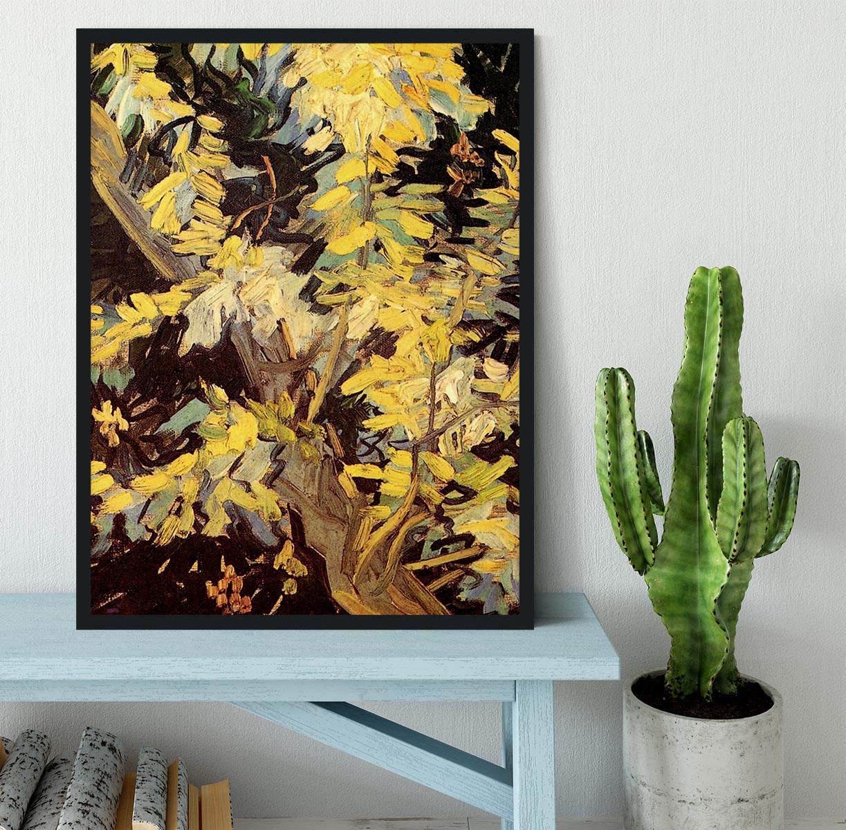 Blossoming Acacia Branches by Van Gogh Framed Print - Canvas Art Rocks - 2