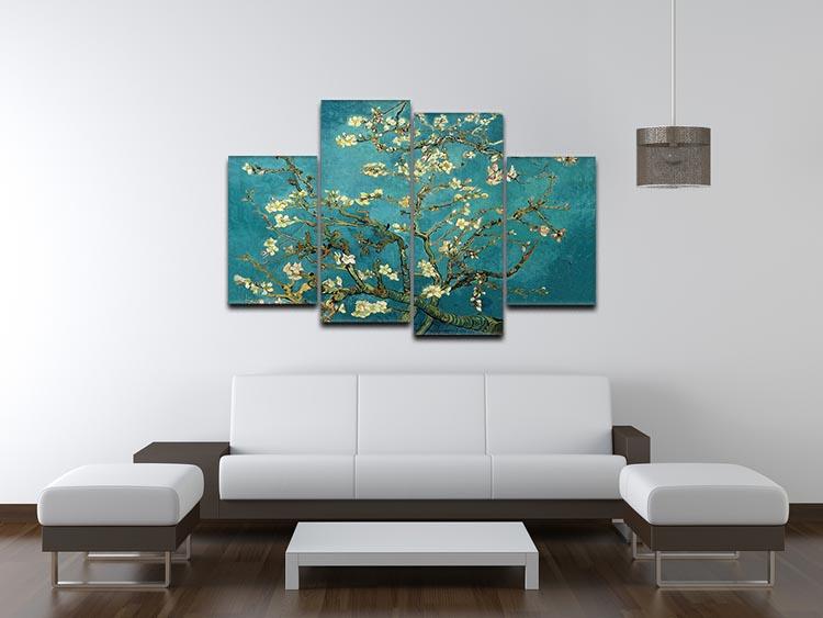 Blossoming Almond Tree by Van Gogh 4 Split Panel Canvas - Canvas Art Rocks - 3