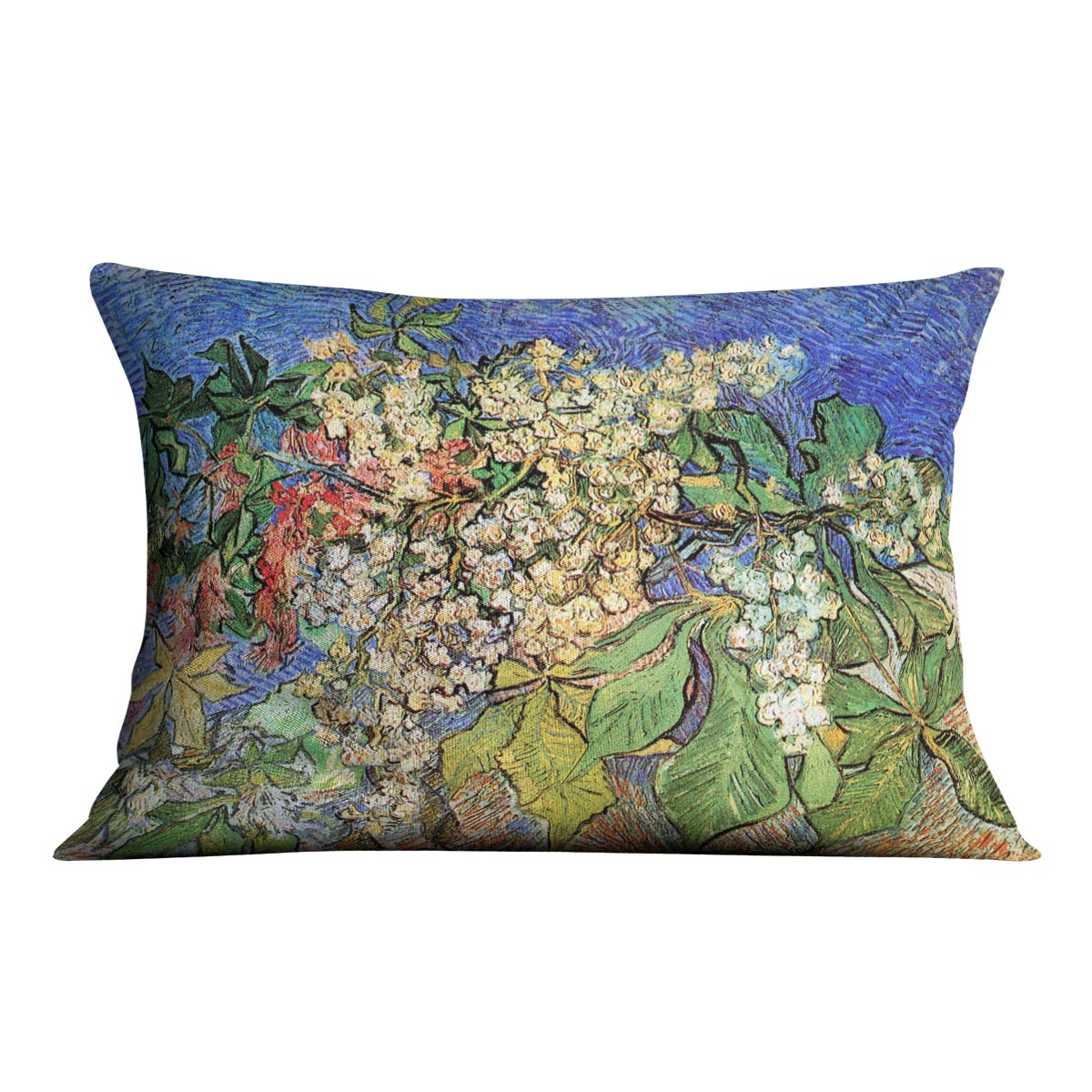 Blossoming Chestnut Branches by Van Gogh Cushion