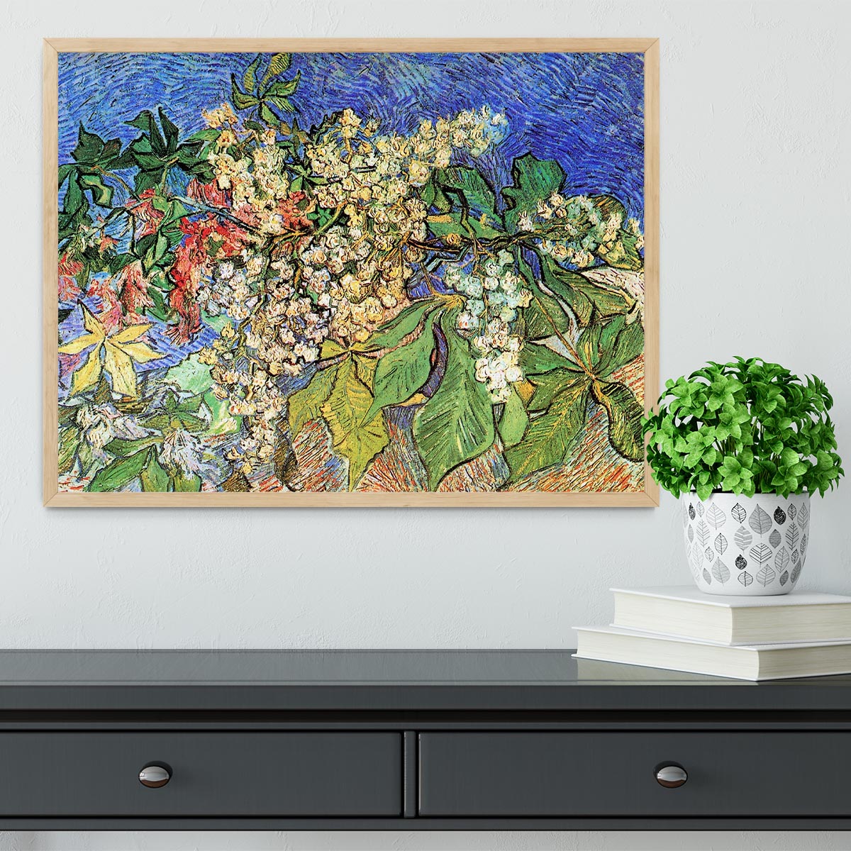 Blossoming Chestnut Branches by Van Gogh Framed Print - Canvas Art Rocks - 4