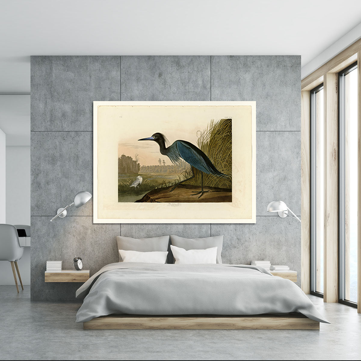 Blue Crane by Audubon Canvas Print or Poster - Canvas Art Rocks - 5