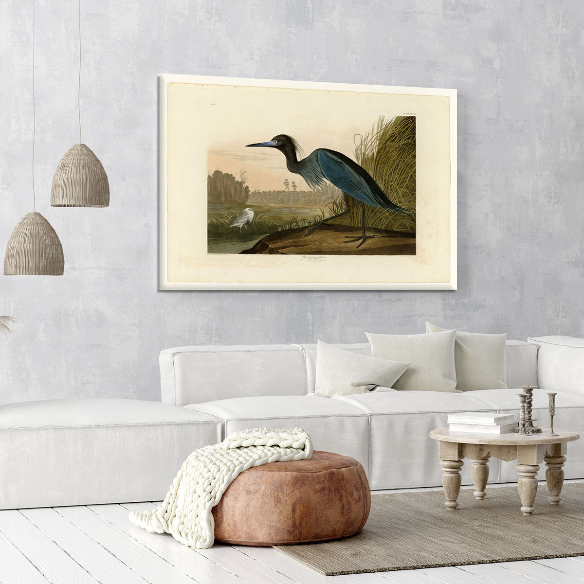 Blue Crane by Audubon Canvas Print or Poster - Canvas Art Rocks - 6