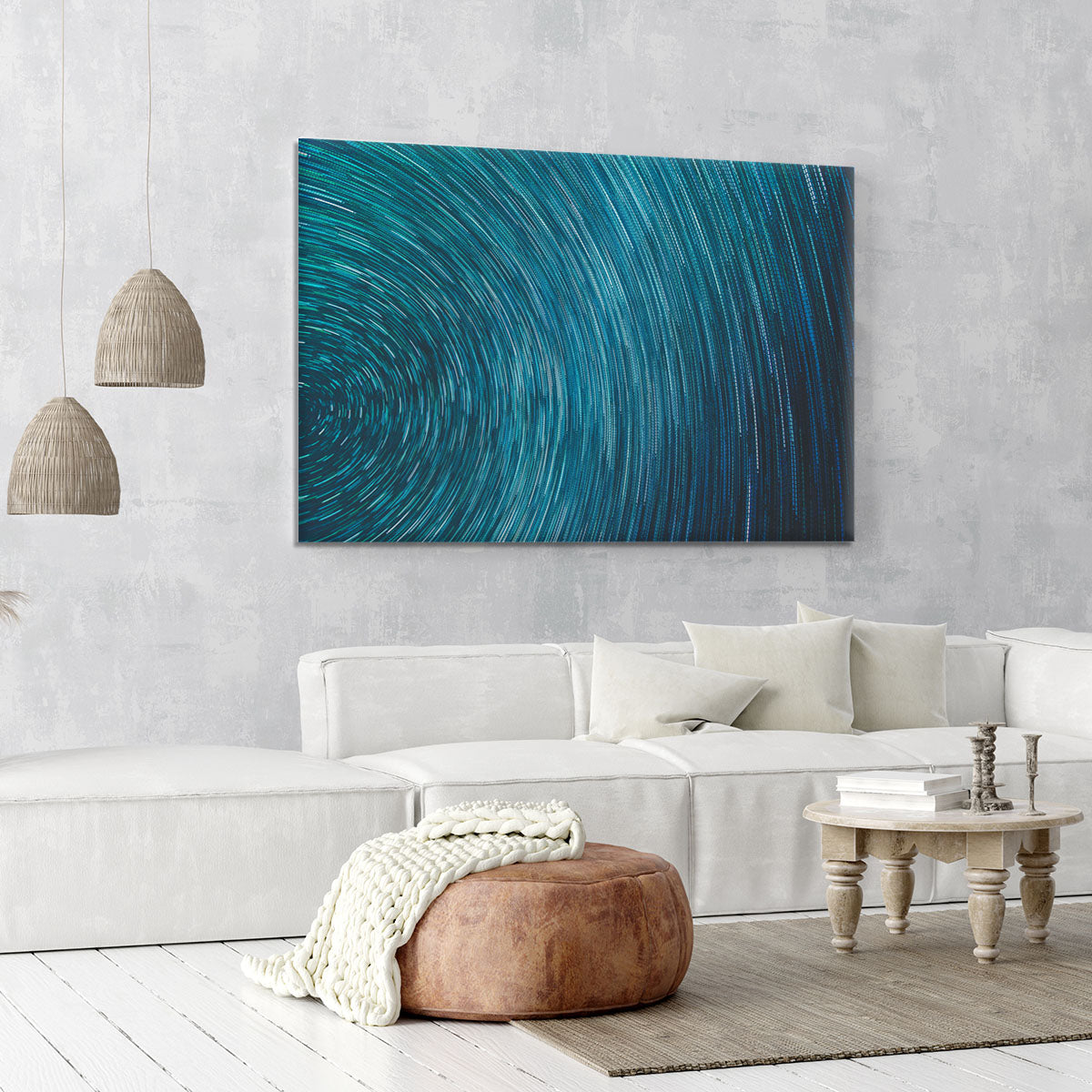 Blue Star Abstract Painting Canvas Print or Poster - Canvas Art Rocks - 6