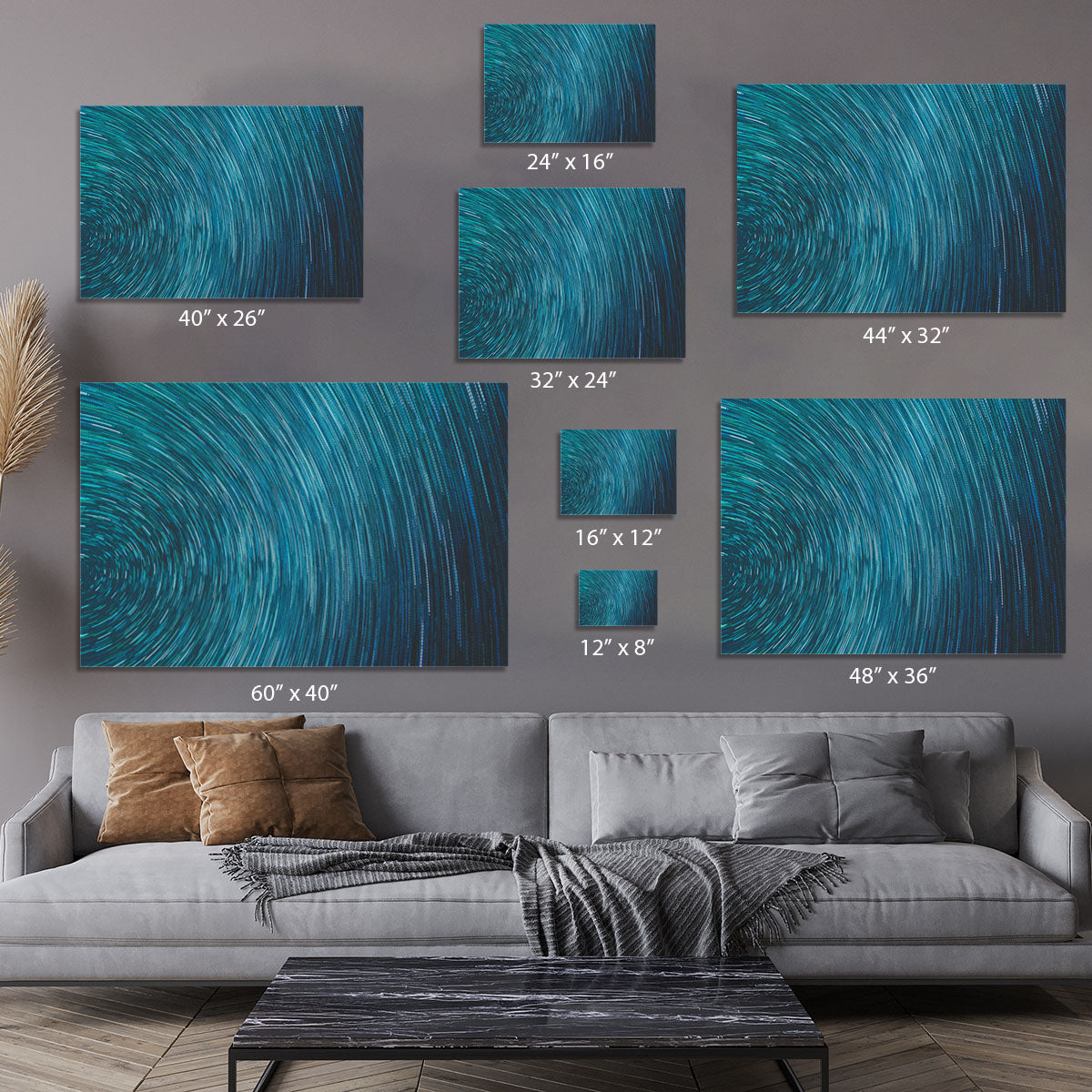 Blue Star Abstract Painting Canvas Print or Poster - Canvas Art Rocks - 7