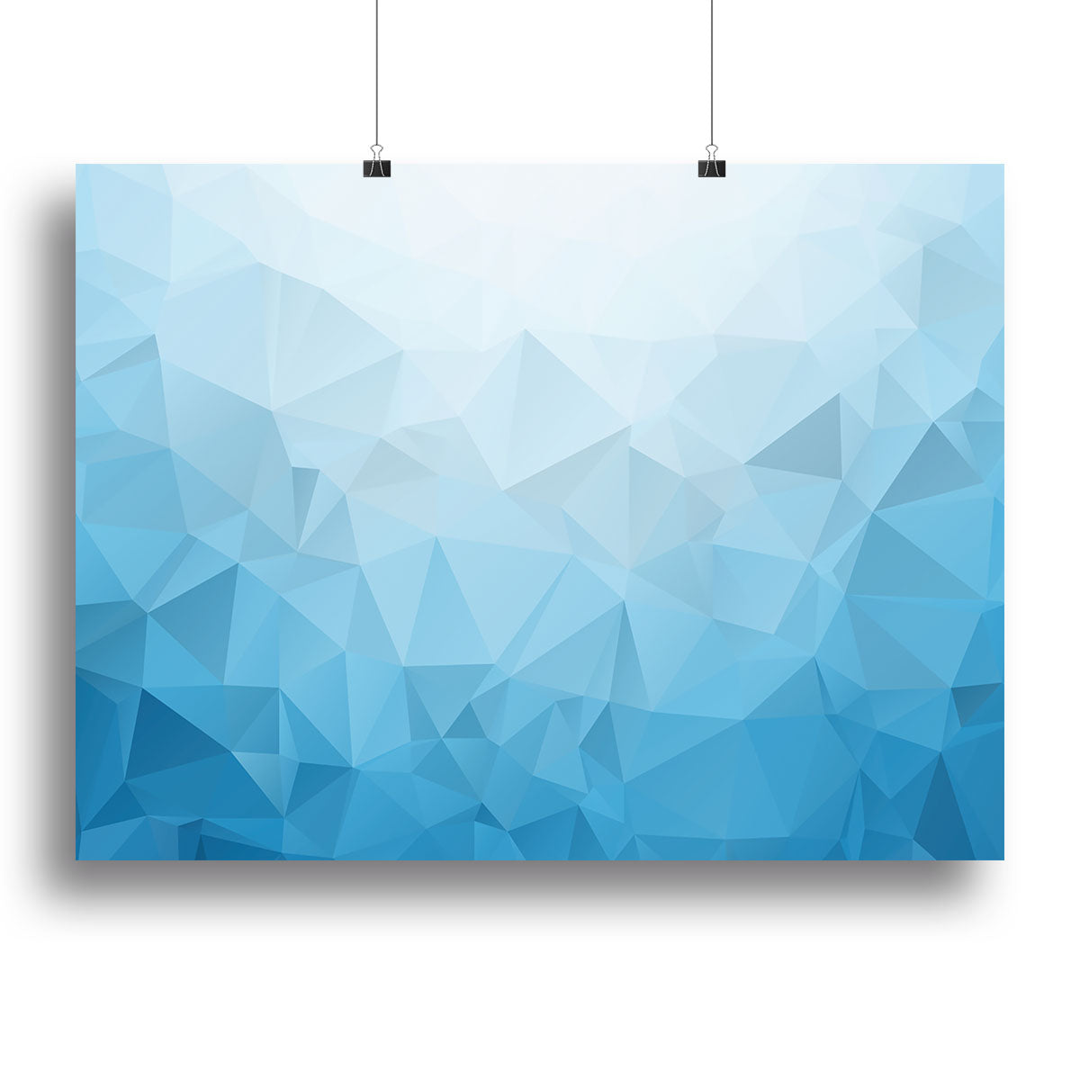 Blue Triangle Texture Canvas Print or Poster - Canvas Art Rocks - 2