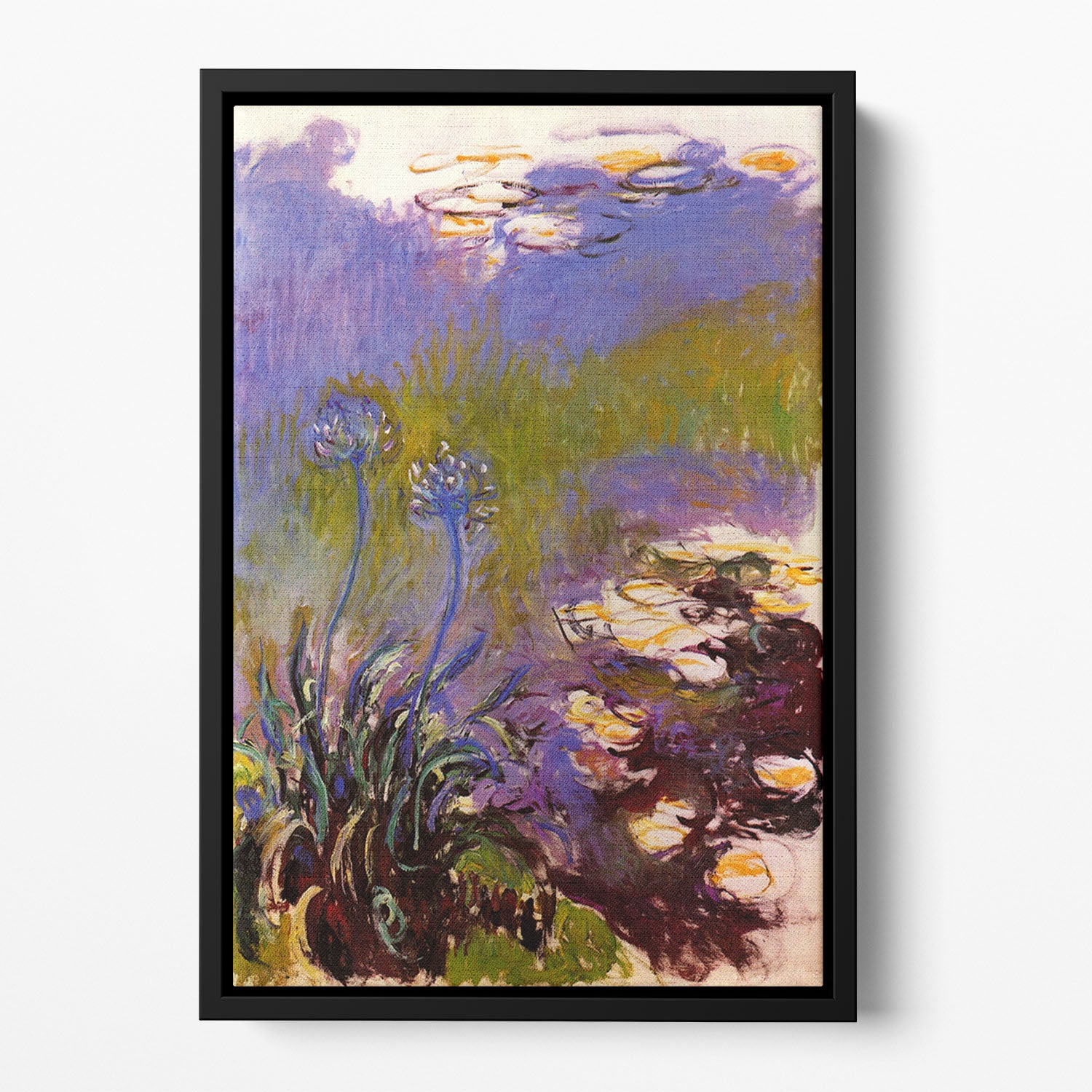 Blue Tuberosen by Monet Floating Framed Canvas