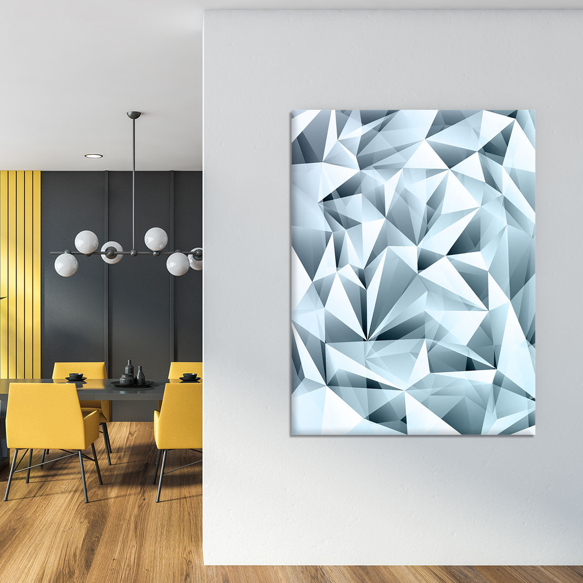 Blue abstract crystal Canvas Print or Poster - Canvas Art Rocks - 4