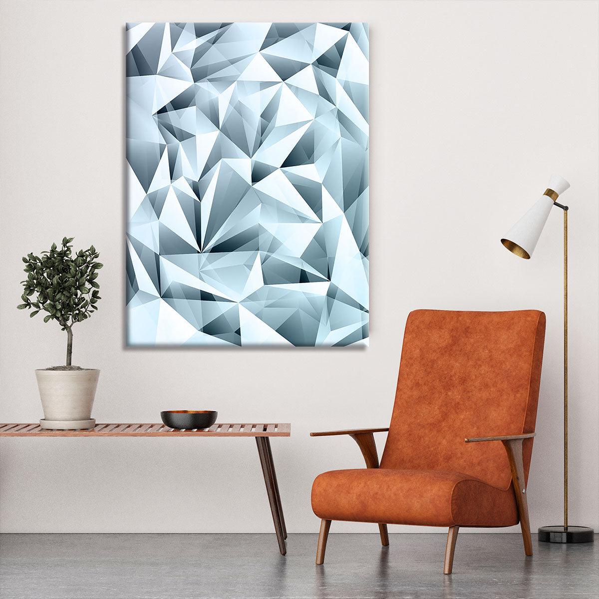 Blue abstract crystal Canvas Print or Poster - Canvas Art Rocks - 6
