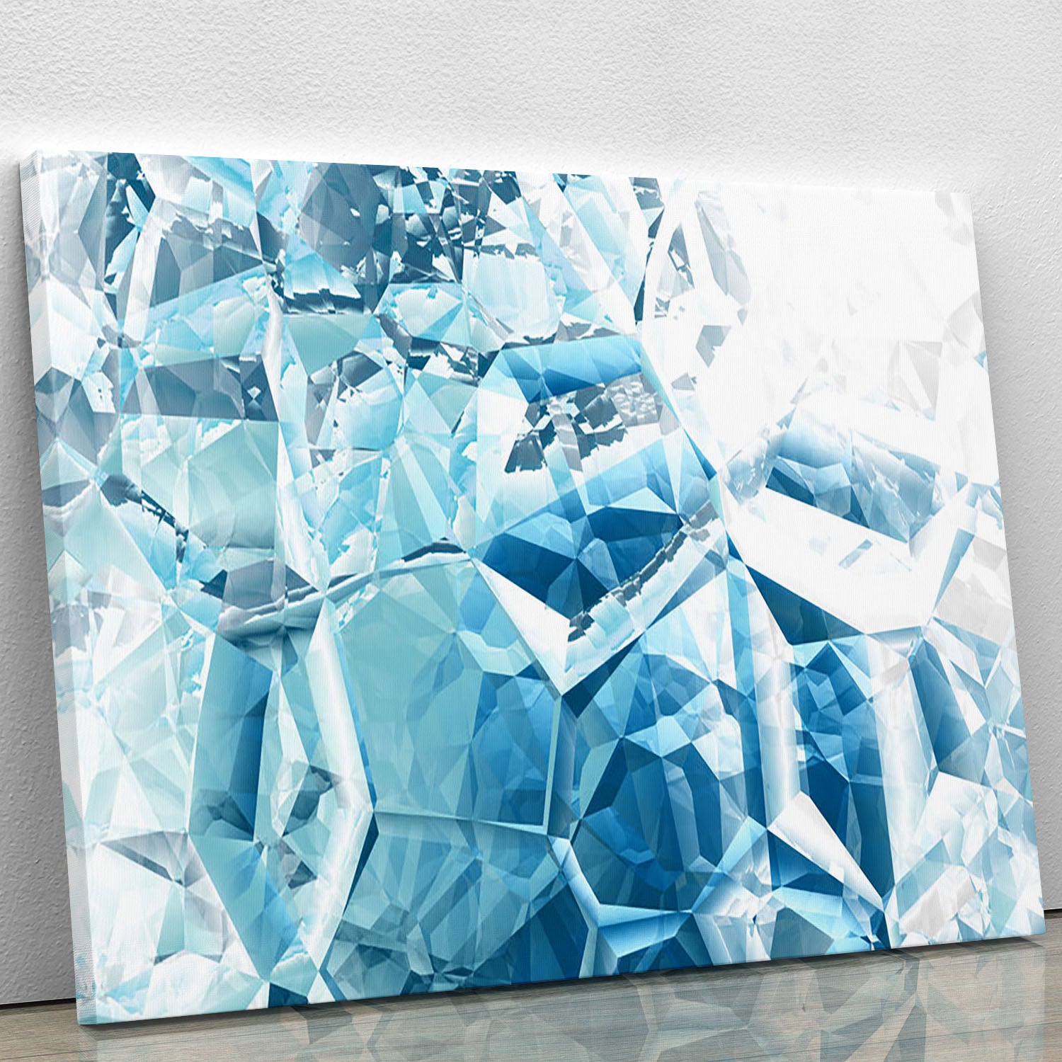 Blue and White Crystal Canvas Print or Poster - Canvas Art Rocks - 1