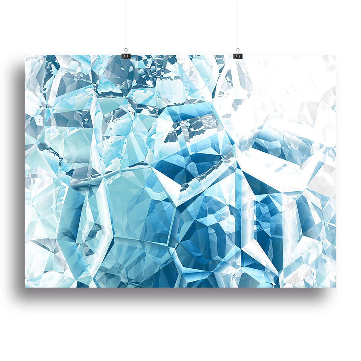 Blue and White Crystal Canvas Print or Poster - Canvas Art Rocks - 2