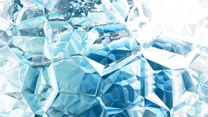 Blue and White Crystal Wall Mural Wallpaper - Canvas Art Rocks - 1