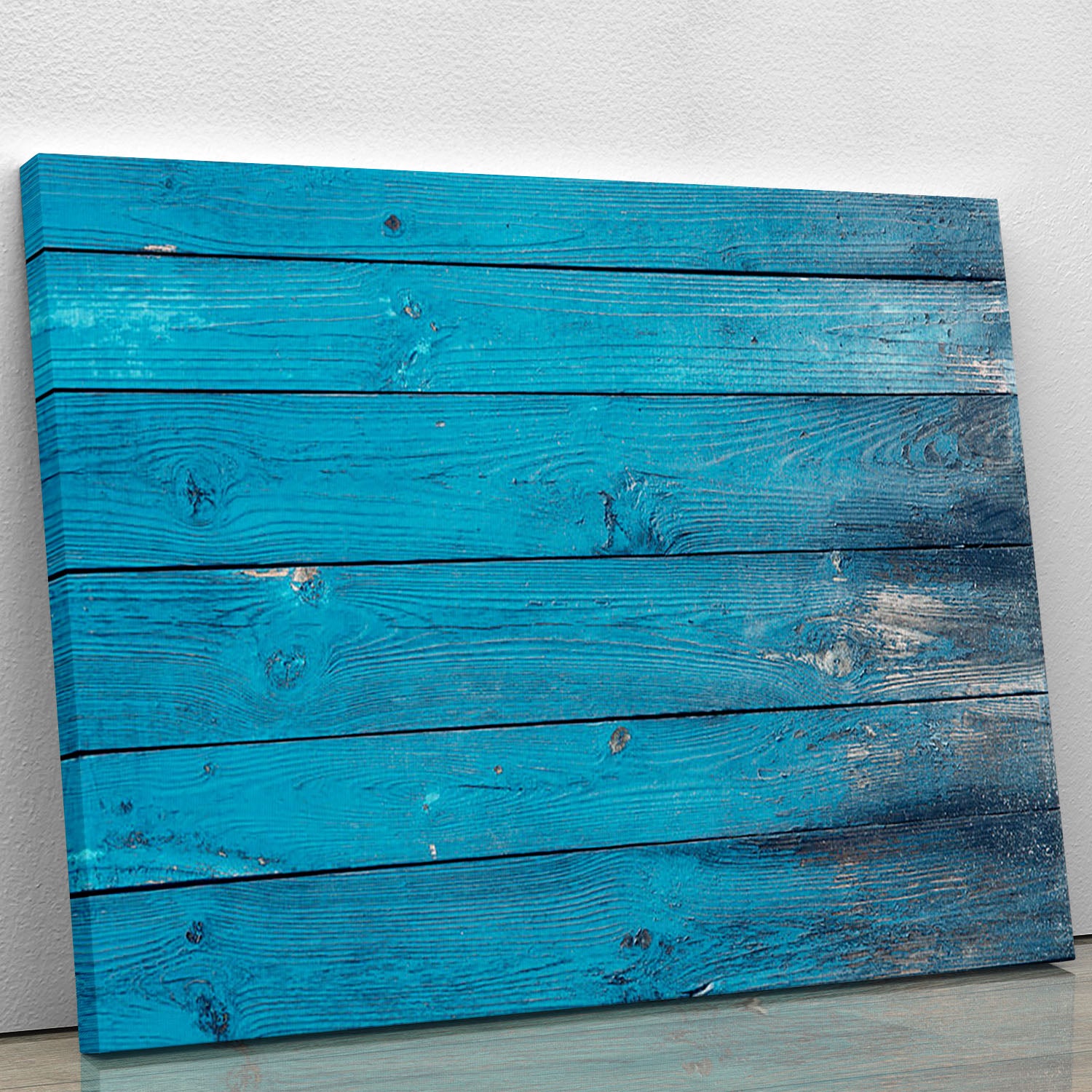 Blue painted wood texture Canvas Print or Poster - Canvas Art Rocks - 1