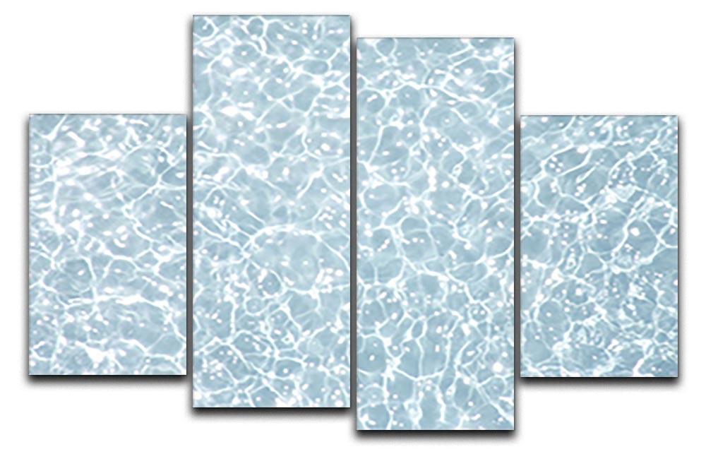 Blue water texture 4 Split Panel Canvas  - Canvas Art Rocks - 1