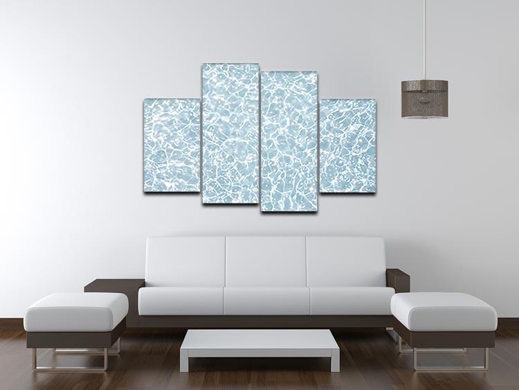 Blue water texture 4 Split Panel Canvas  - Canvas Art Rocks - 3