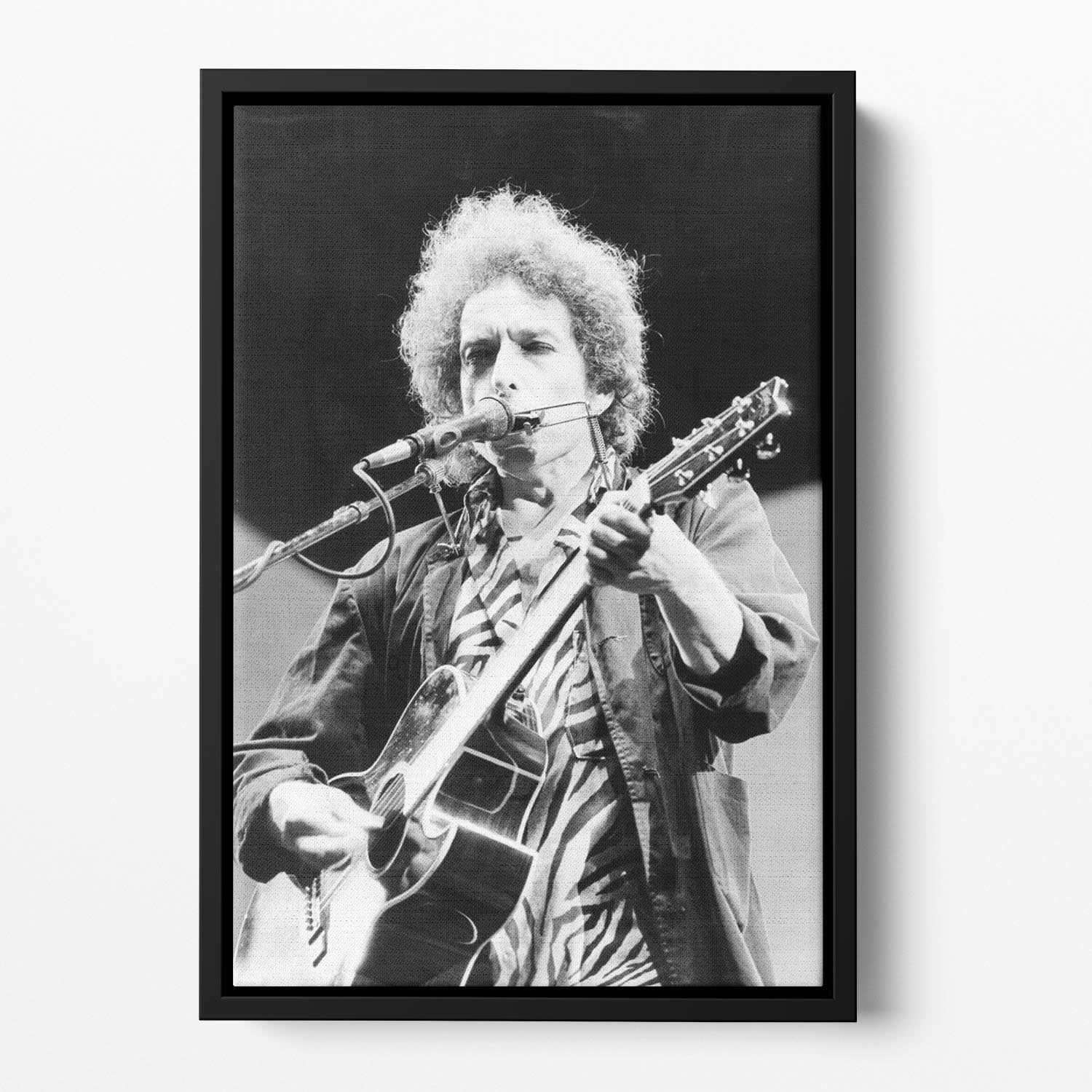Bob Dylan 1984 Floating Framed Canvas - Canvas Art Rocks - 2