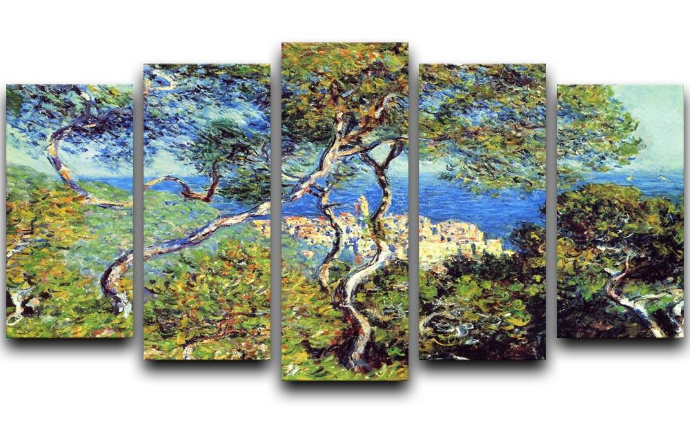Bordighera by Monet 5 Split Panel Canvas  - Canvas Art Rocks - 1