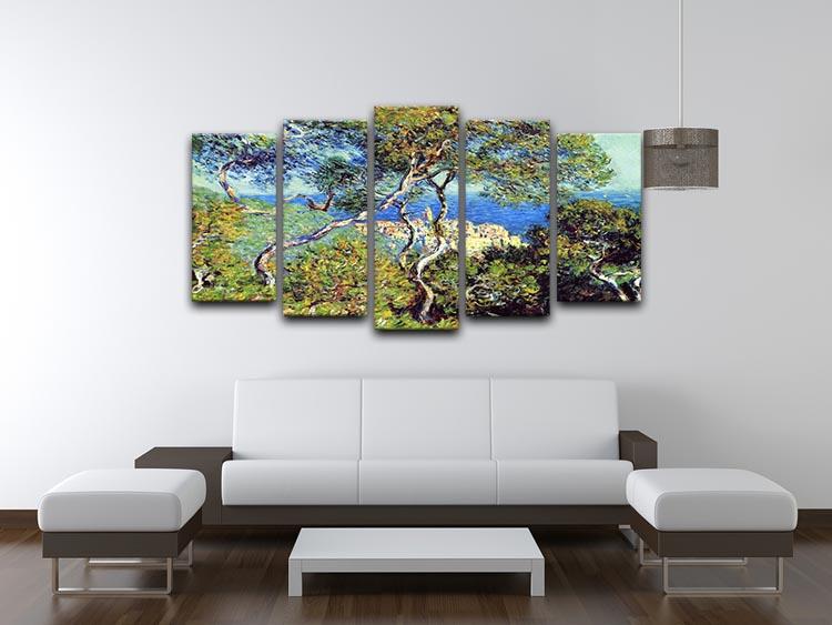 Bordighera by Monet 5 Split Panel Canvas - Canvas Art Rocks - 3