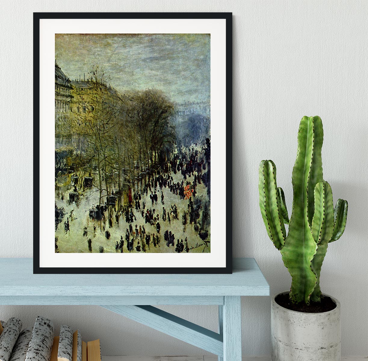 Boulevard of Capucines by Monet Framed Print - Canvas Art Rocks - 1