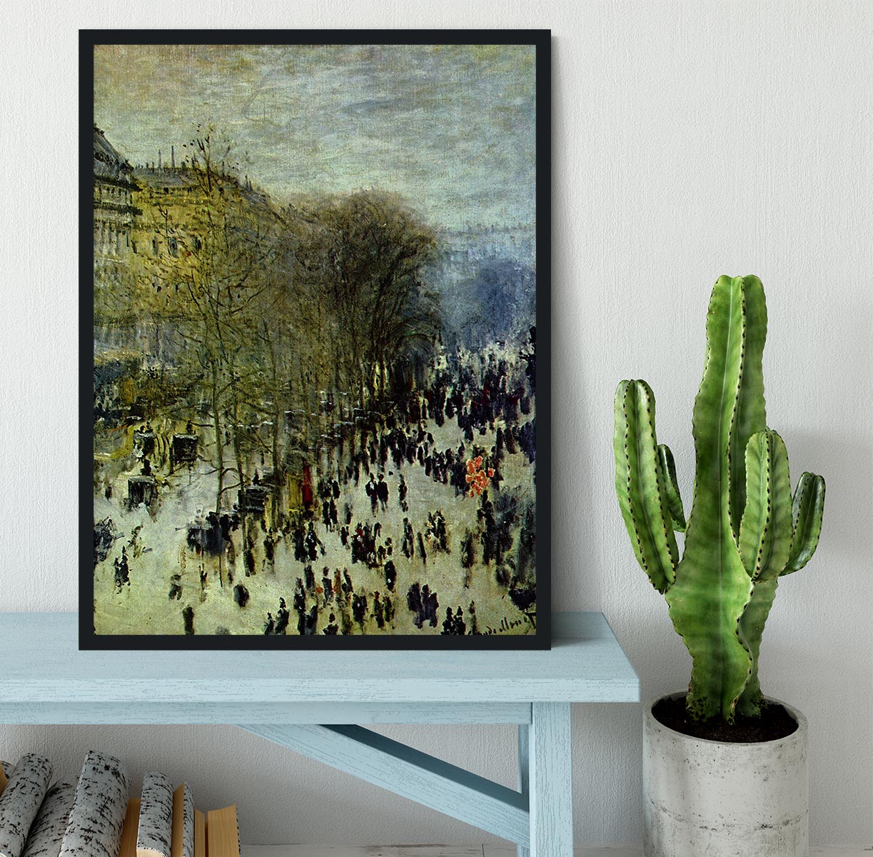 Boulevard of Capucines by Monet Framed Print - Canvas Art Rocks - 2