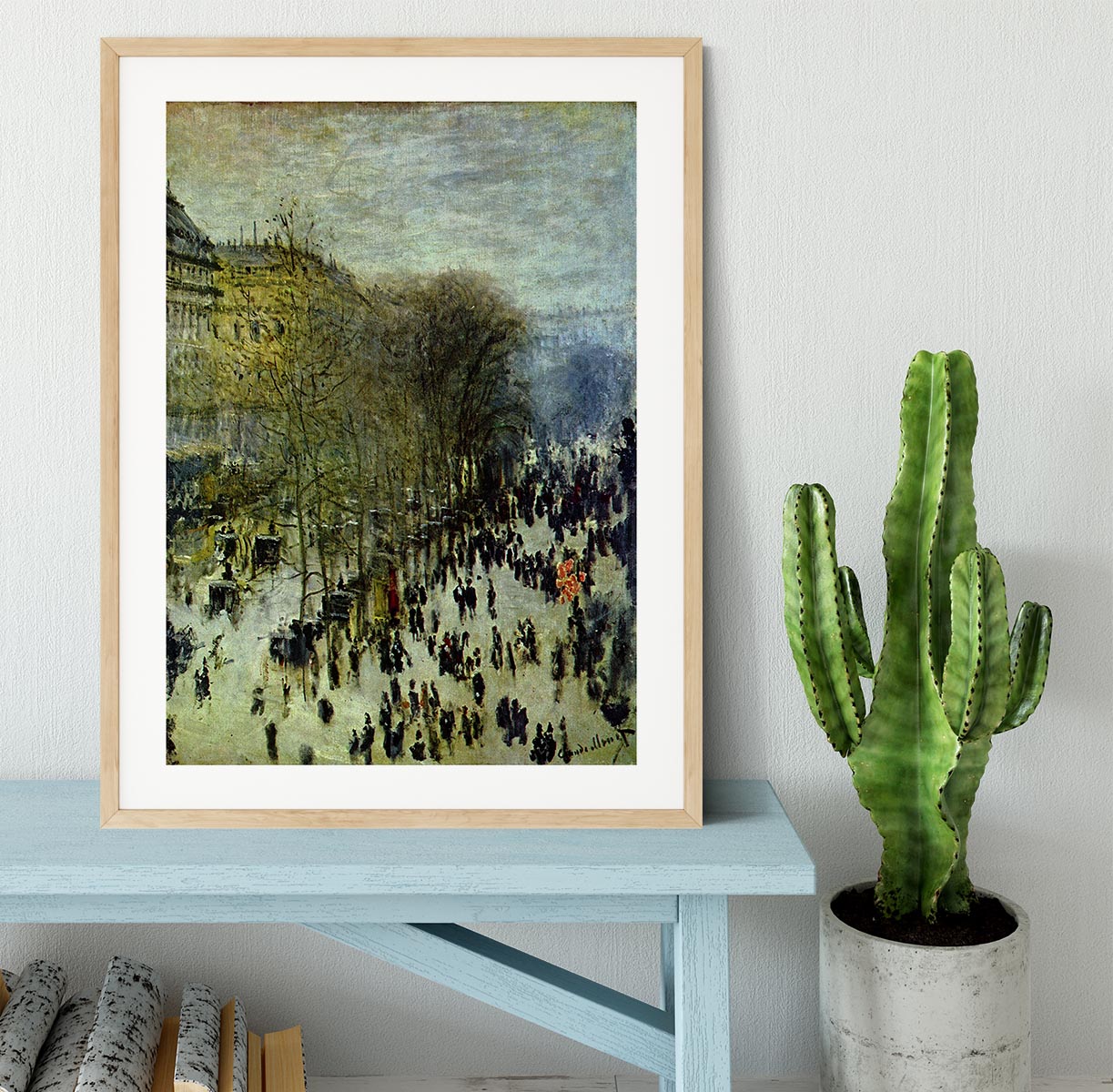Boulevard of Capucines by Monet Framed Print - Canvas Art Rocks - 3