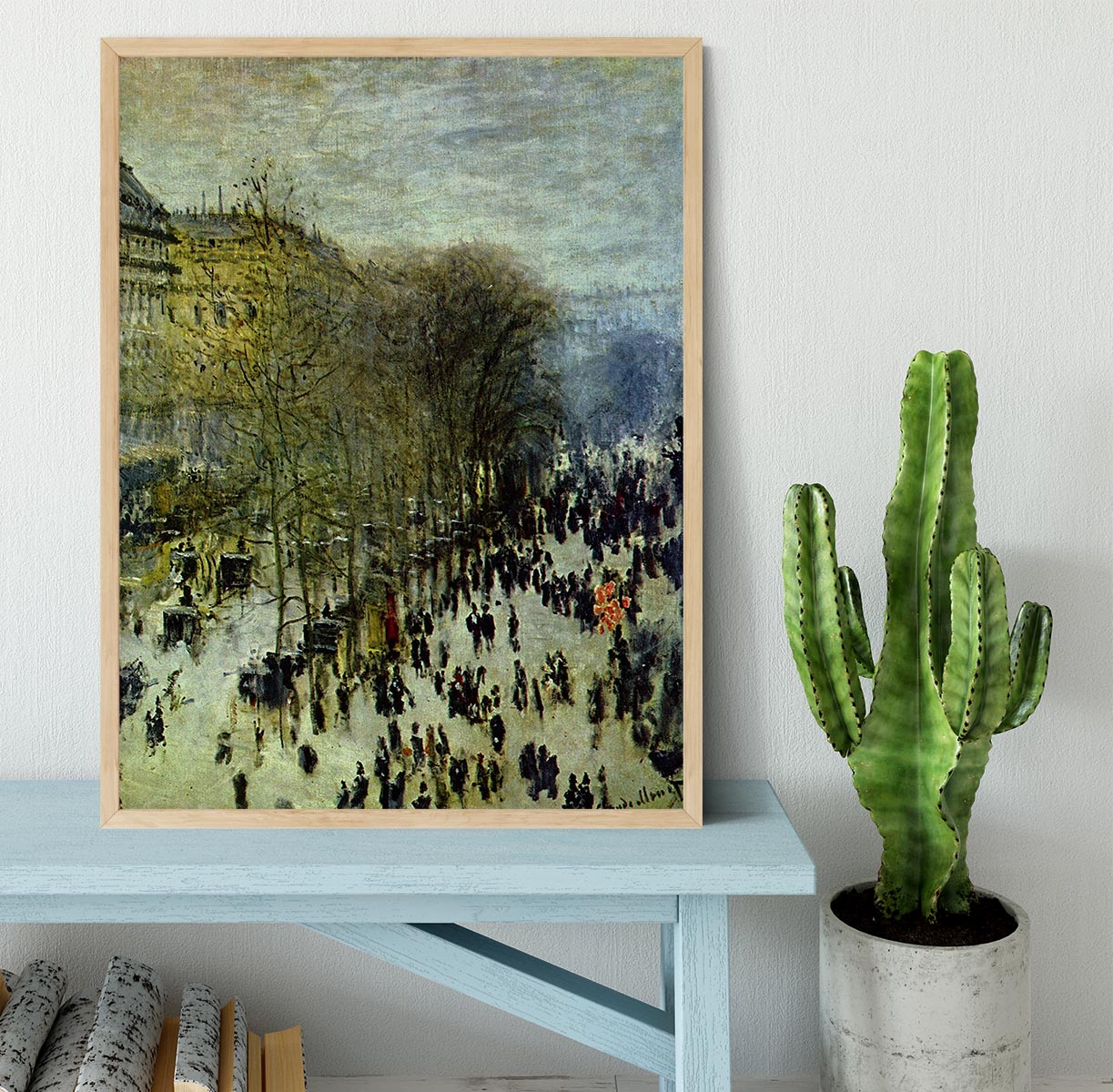Boulevard of Capucines by Monet Framed Print - Canvas Art Rocks - 4