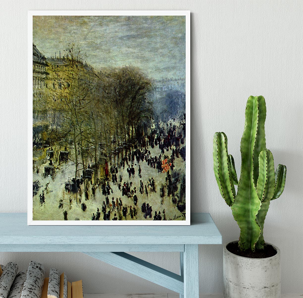Boulevard of Capucines by Monet Framed Print - Canvas Art Rocks -6