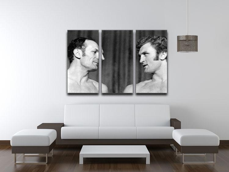 Boxers Henry Cooper and Joe Bugner 3 Split Panel Canvas Print - Canvas Art Rocks - 3