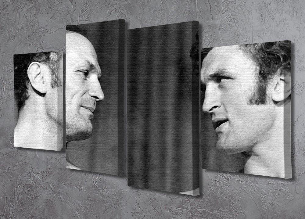 Boxers Henry Cooper and Joe Bugner 4 Split Panel Canvas - Canvas Art Rocks - 2