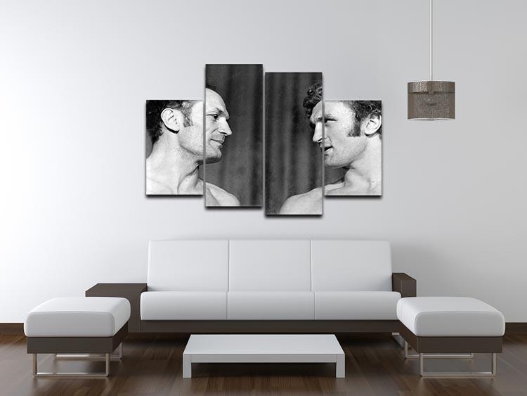 Boxers Henry Cooper and Joe Bugner 4 Split Panel Canvas - Canvas Art Rocks - 3
