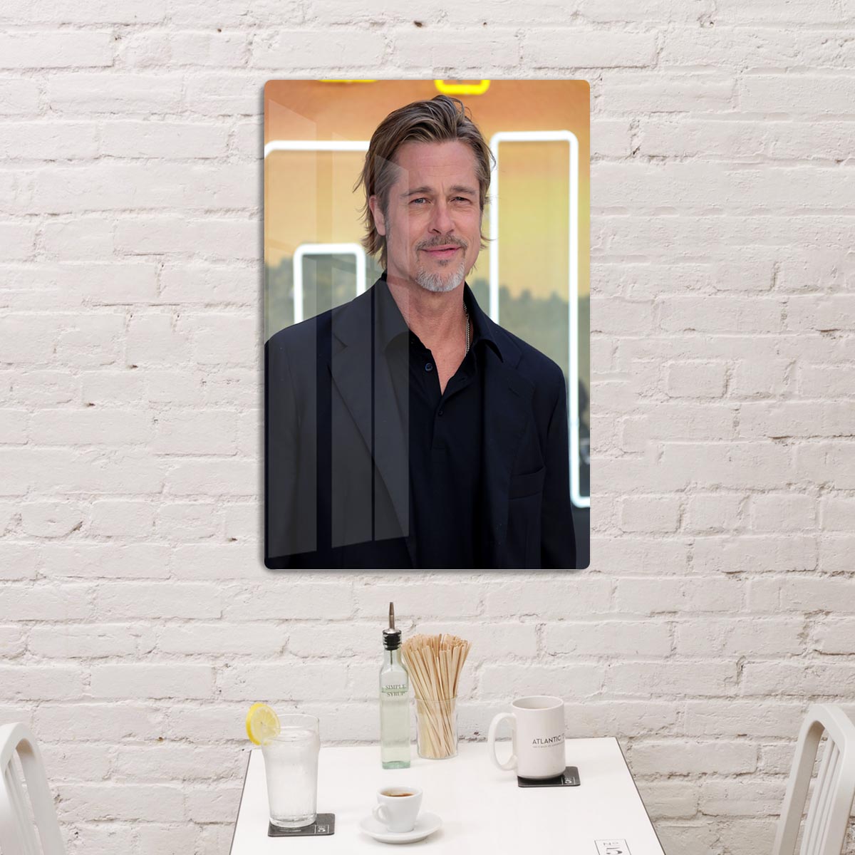 Brad Pitt Once Upon A Time In Hollywood Premiere London HD Metal Print - Canvas Art Rocks - 3
