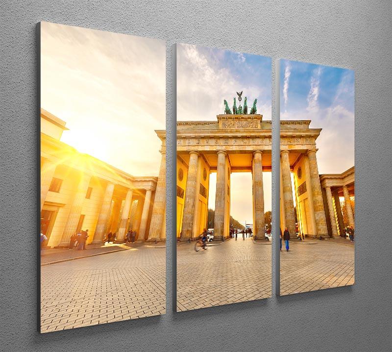 Brandenburg gate at sunset 3 Split Panel Canvas Print - Canvas Art Rocks - 2