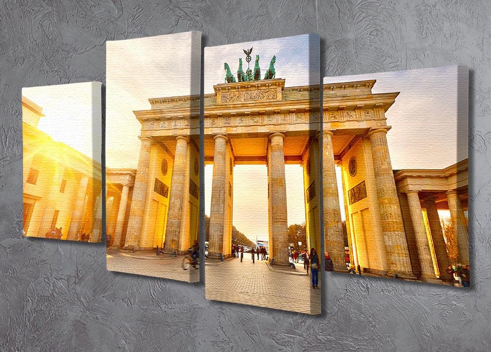 Brandenburg gate at sunset 4 Split Panel Canvas  - Canvas Art Rocks - 2