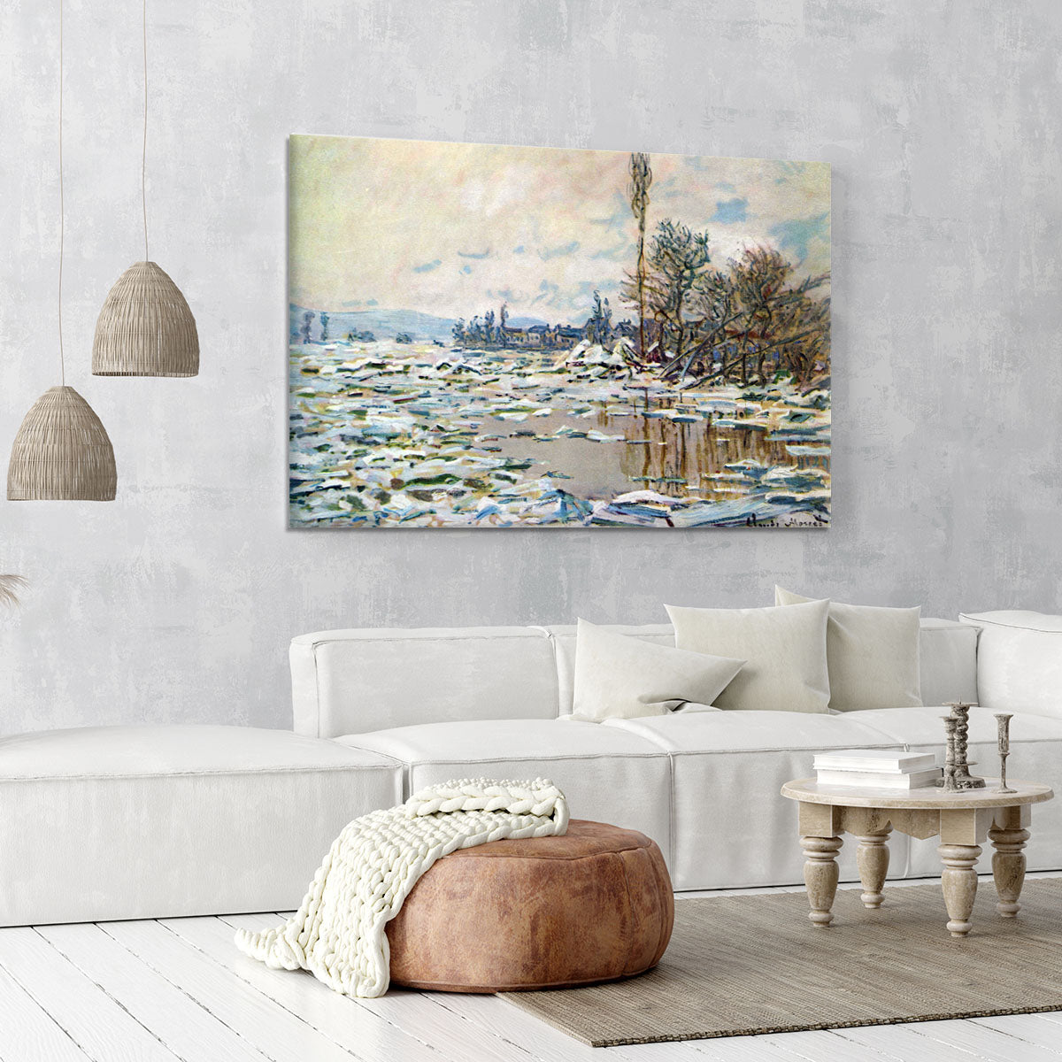 Break Up of Ice by Monet Canvas Print or Poster - Canvas Art Rocks - 6