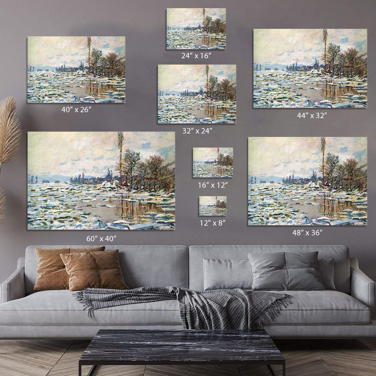 Break Up of Ice by Monet Canvas Print or Poster - Canvas Art Rocks - 7