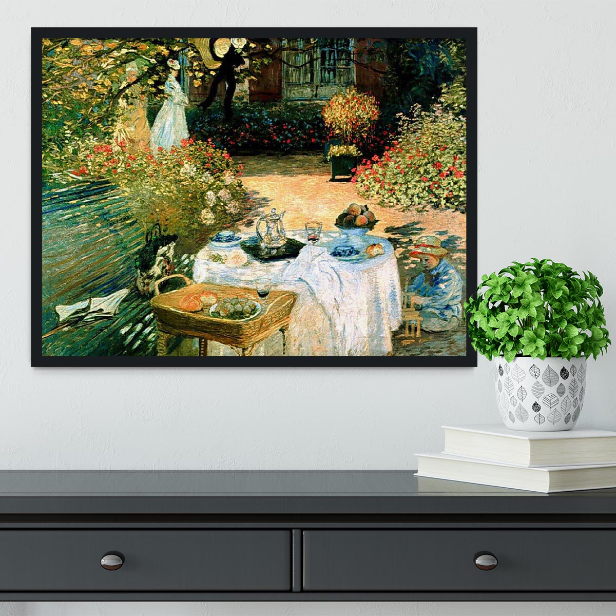 Breakfast by Monet Framed Print - Canvas Art Rocks - 2