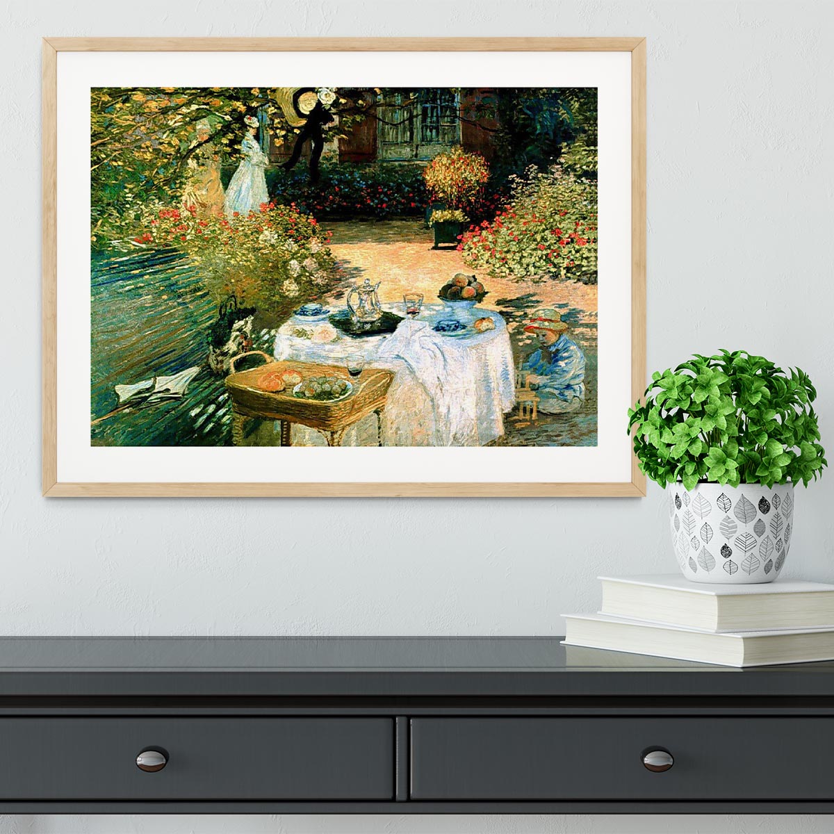 Breakfast by Monet Framed Print - Canvas Art Rocks - 3