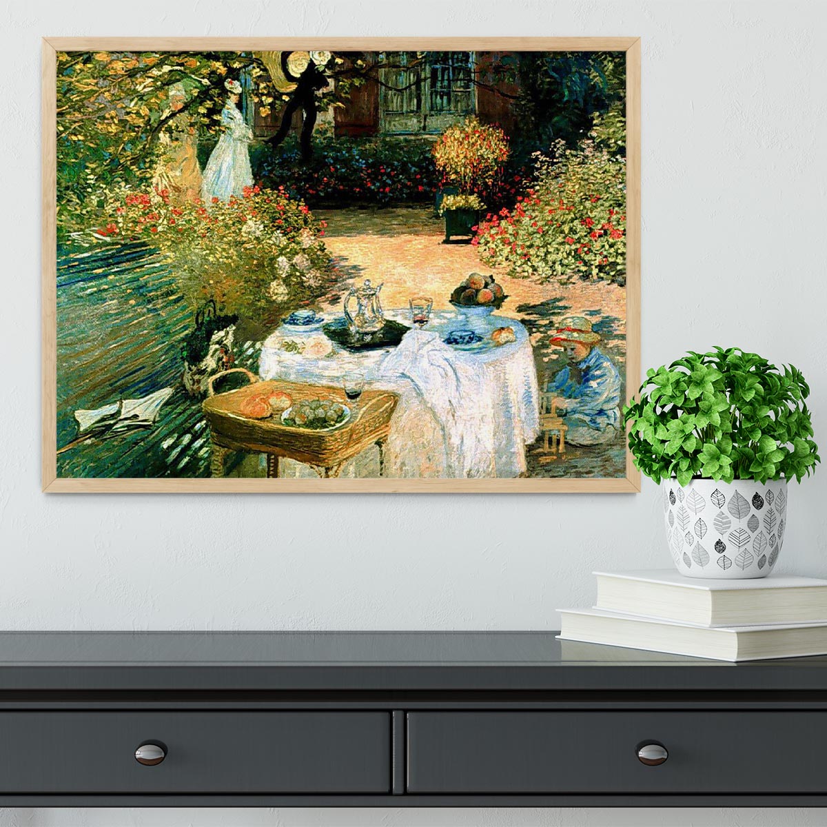 Breakfast by Monet Framed Print - Canvas Art Rocks - 4