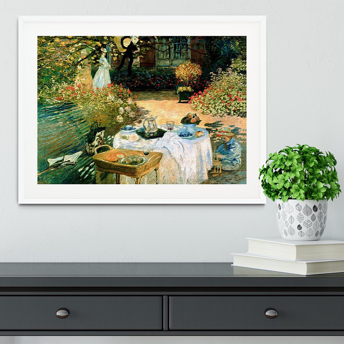 Breakfast by Monet Framed Print - Canvas Art Rocks - 5
