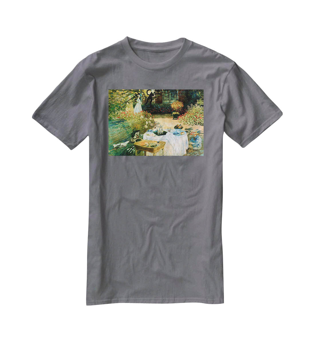 Breakfast by Monet T-Shirt - Canvas Art Rocks - 3