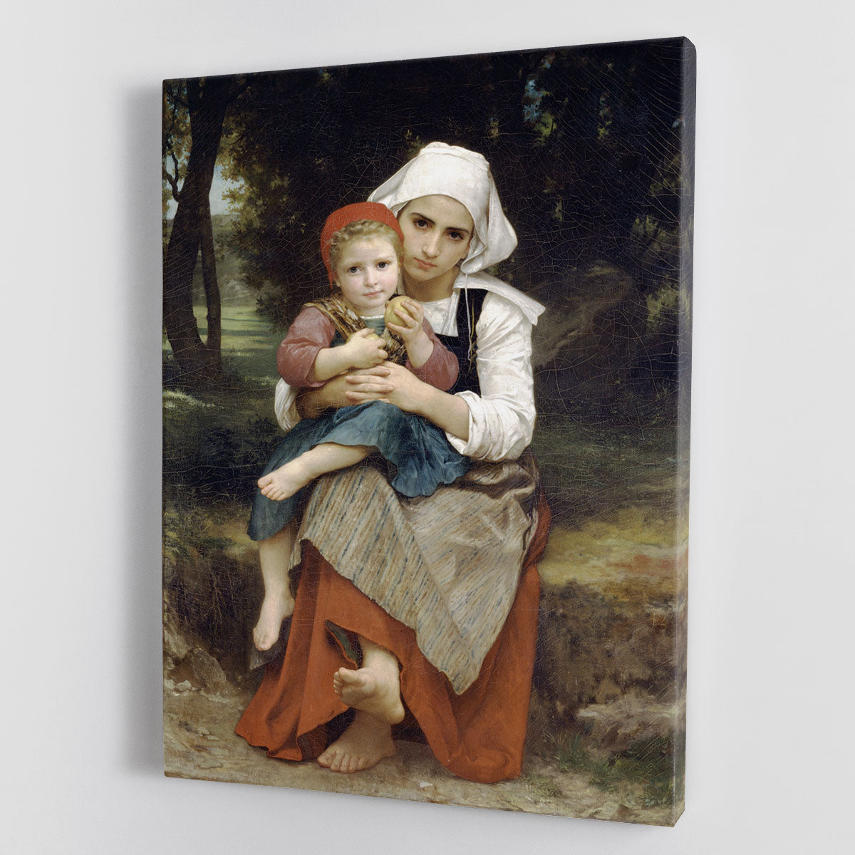 Breton Brother and Sister By Bouguereau Canvas Print or Poster - Canvas Art Rocks - 1
