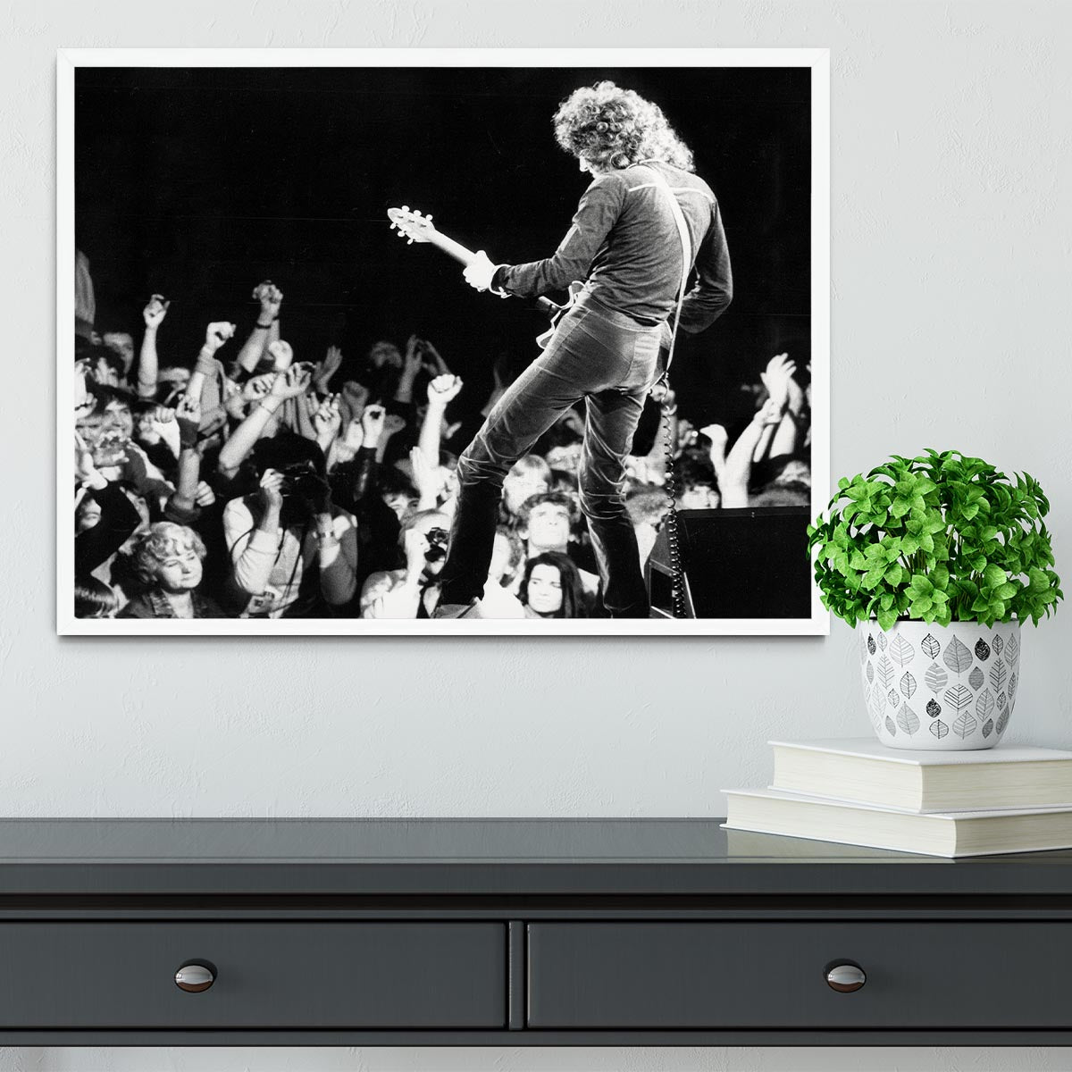 Brian May of Queen Framed Print - Canvas Art Rocks -6