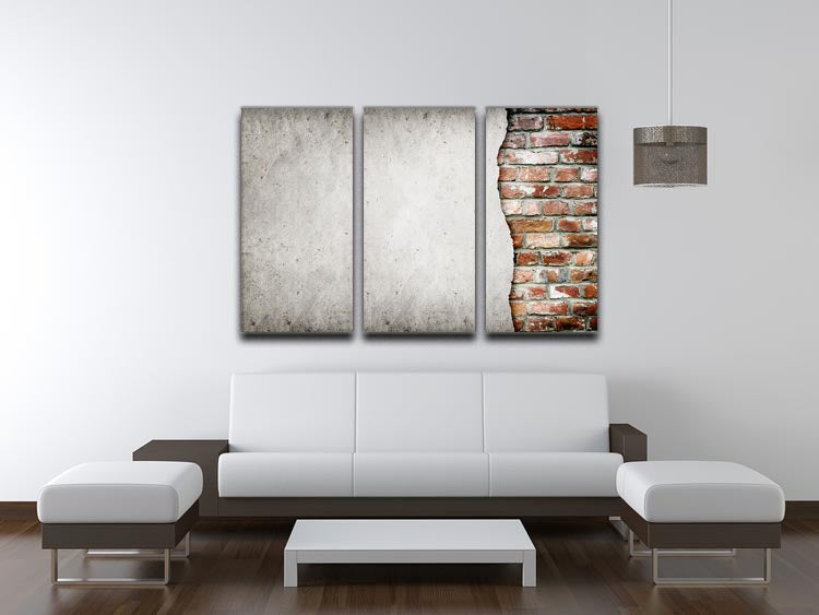 Brick 3 Split Panel Canvas Print - Canvas Art Rocks - 3