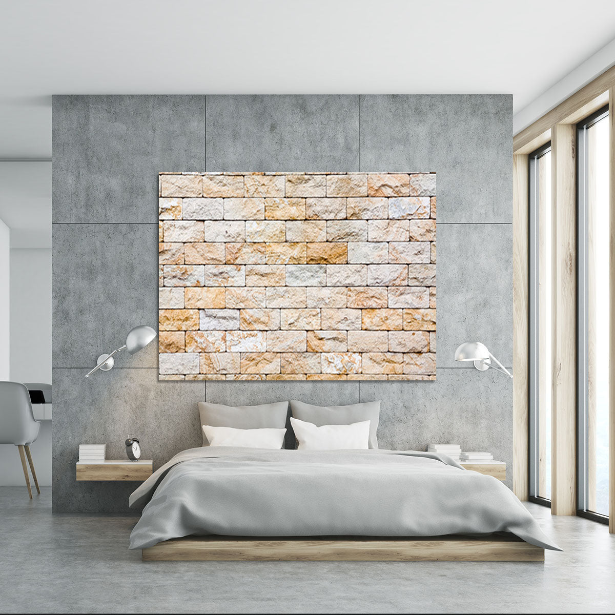 Brick stones wall Canvas Print or Poster - Canvas Art Rocks - 5