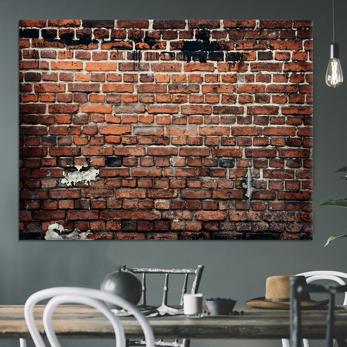 Brick wall background Canvas Print or Poster - Canvas Art Rocks - 3
