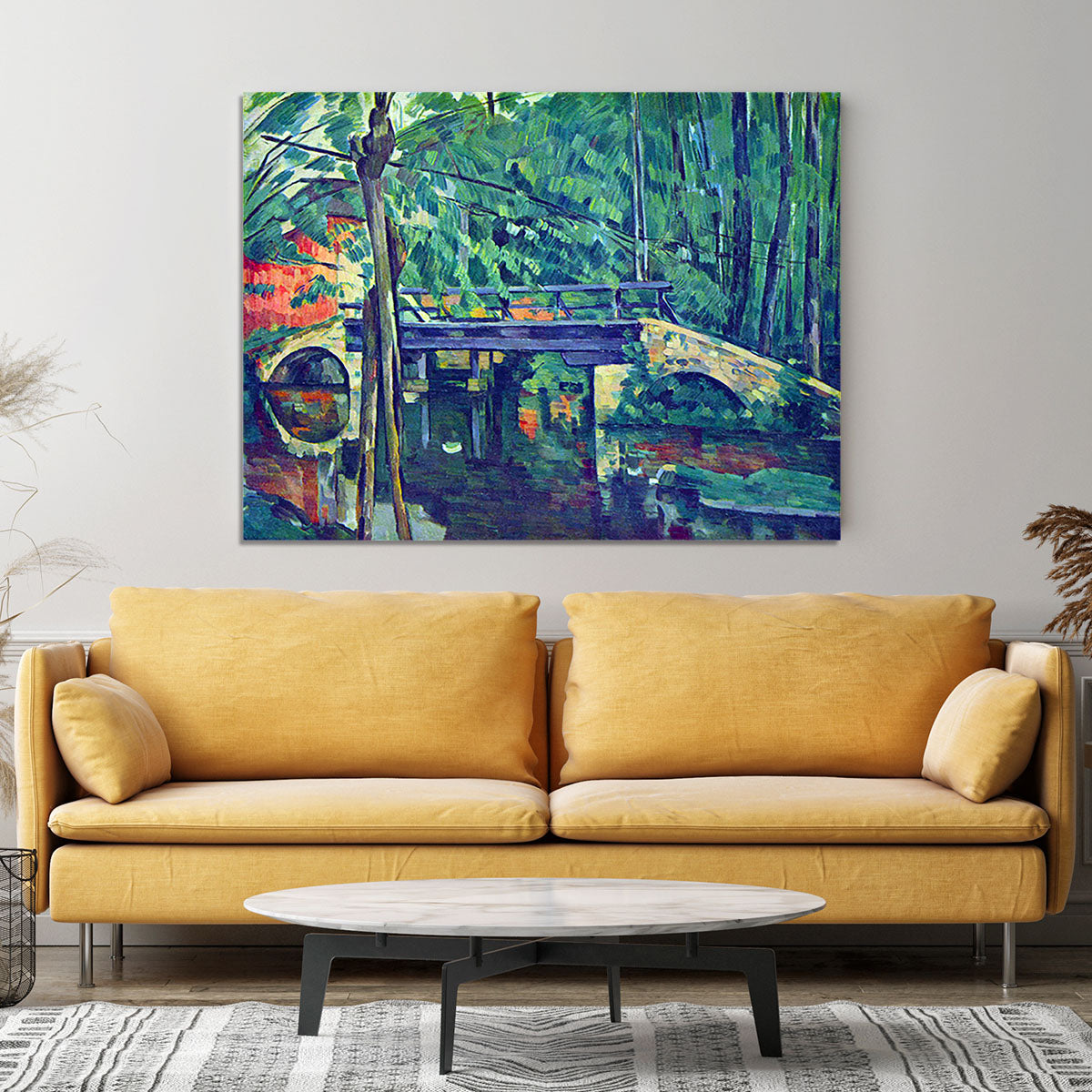 Bridge in the forest by Cezanne Canvas Print or Poster - Canvas Art Rocks - 4
