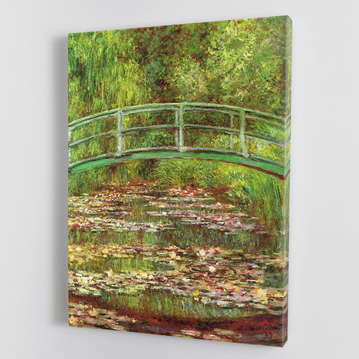 Bridge over the sea rose pond by Monet Canvas Print or Poster - Canvas Art Rocks - 1