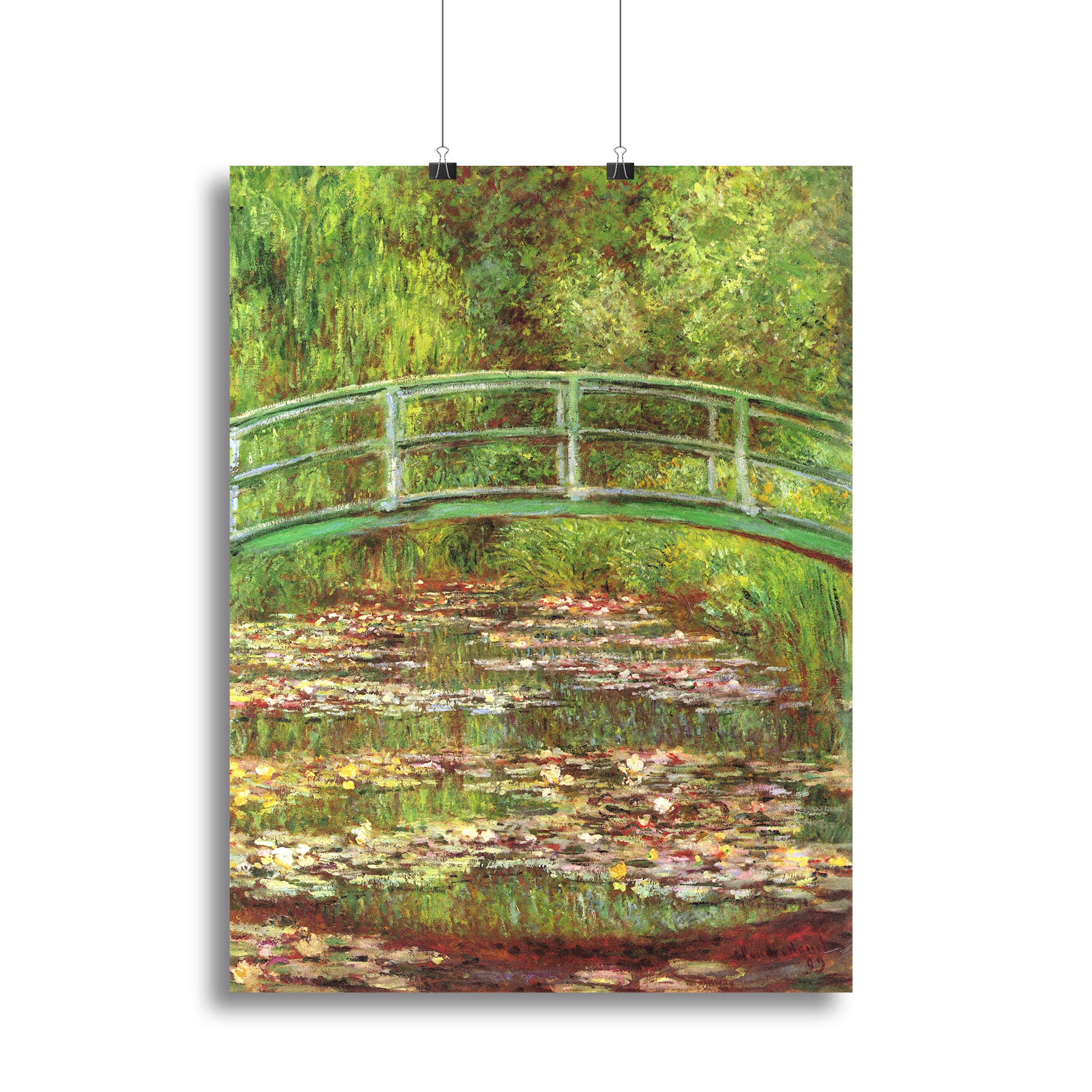 Bridge over the sea rose pond by Monet Canvas Print or Poster - Canvas Art Rocks - 2